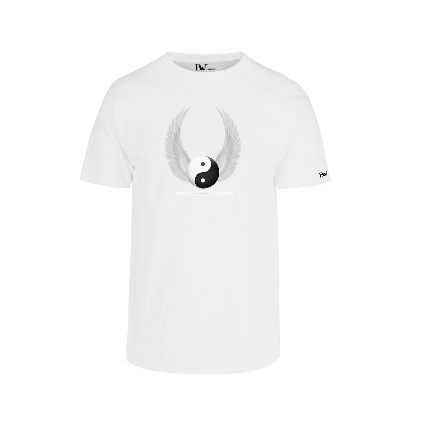 Playera BW "YING YANG ALAS WHITE 022"