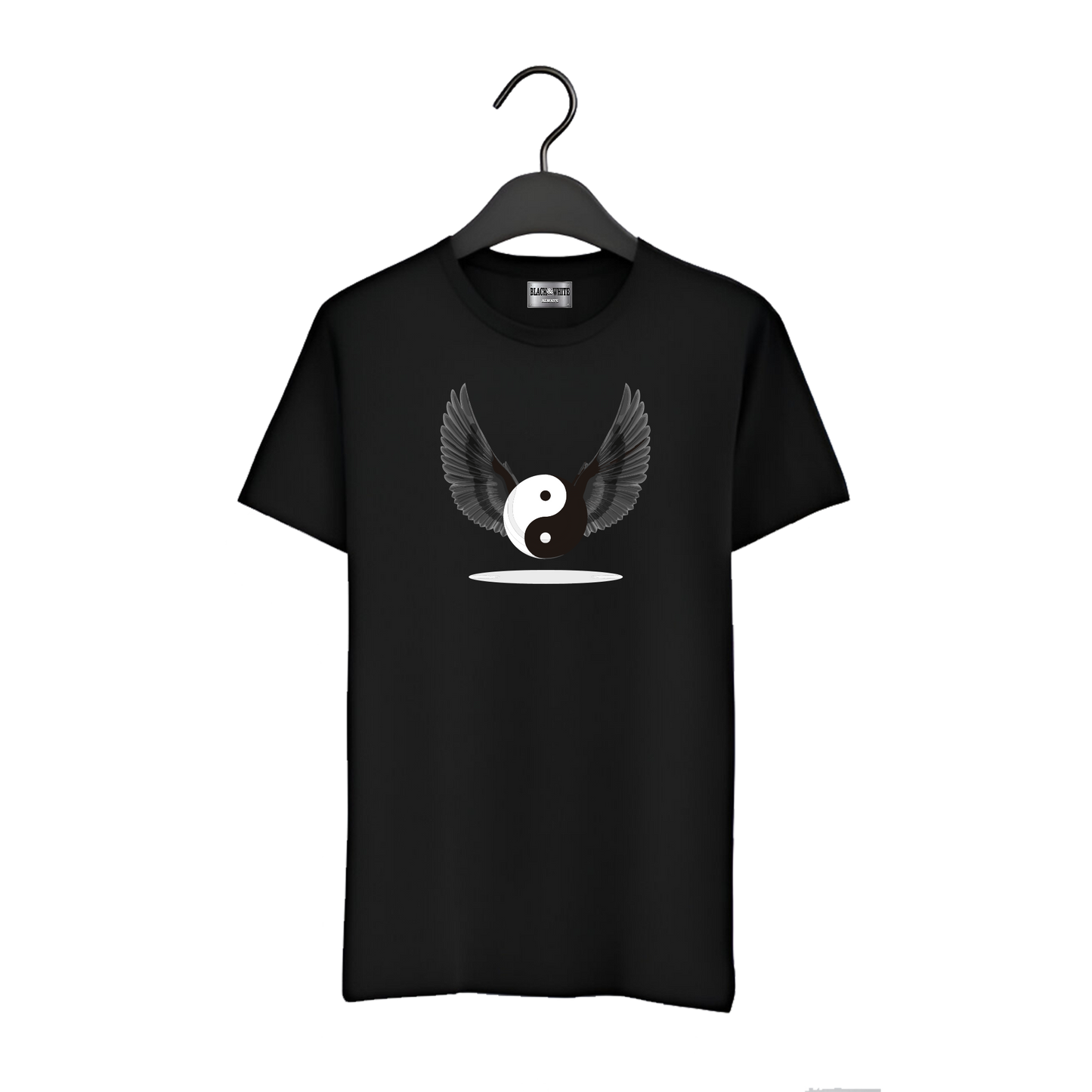 Playera BW "YING YANG ALAS BLACK 023"