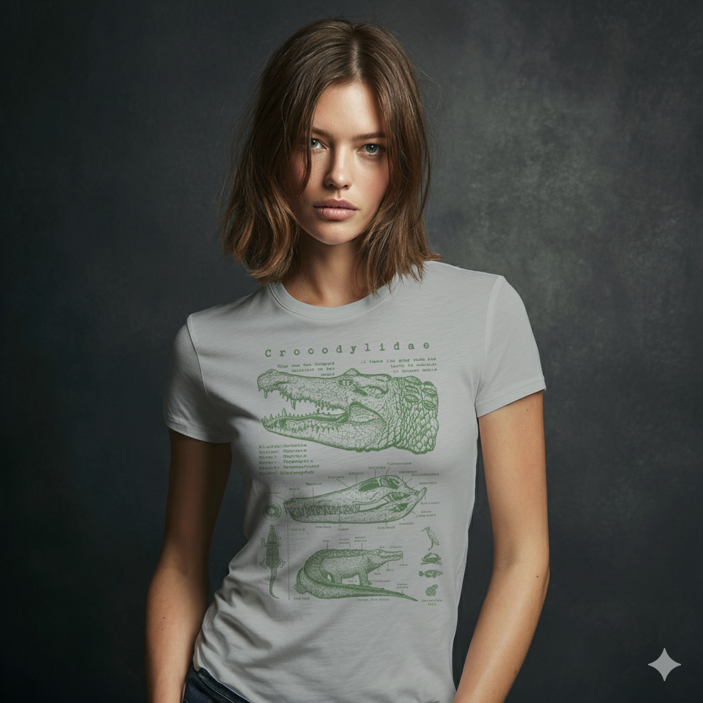 Playera Bio Ilustración "Cocodrilo"