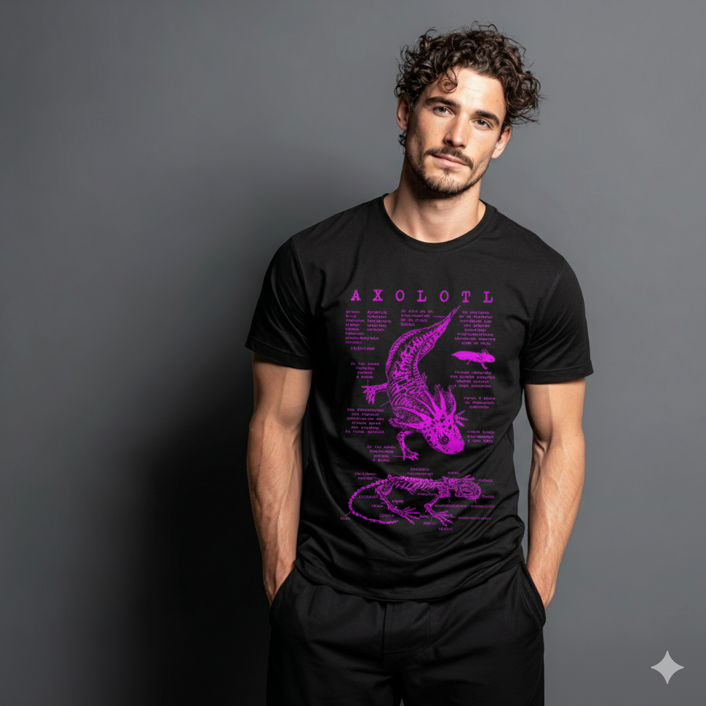 Playera Bio Ilustración "Axolotl"