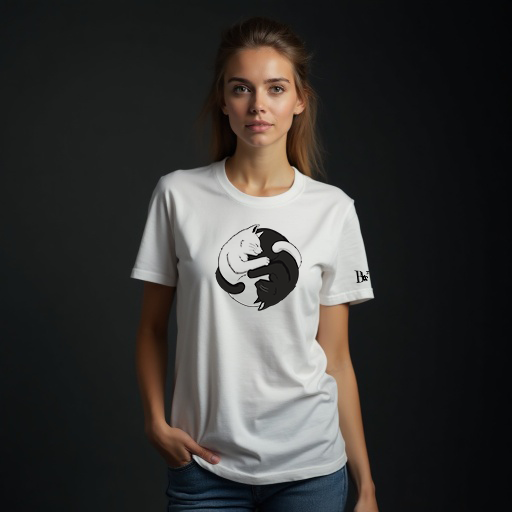 Playera BW "YING YANG GATOS AB 024"
