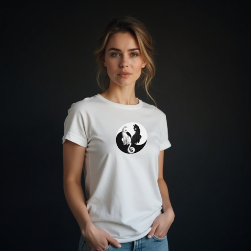 Playera BW "YING YANG GATOS 025"