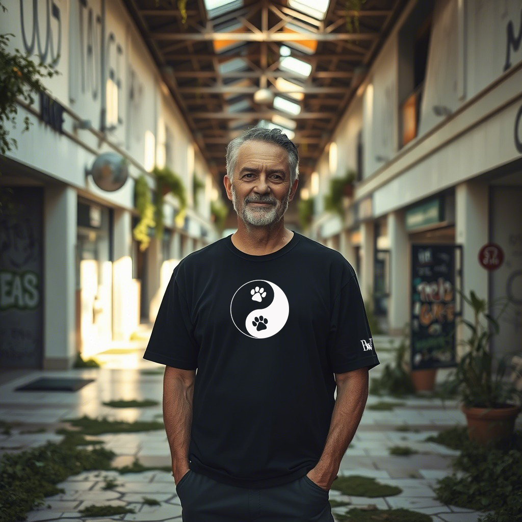 Playera BW "YING YANG HUELLAS 026"