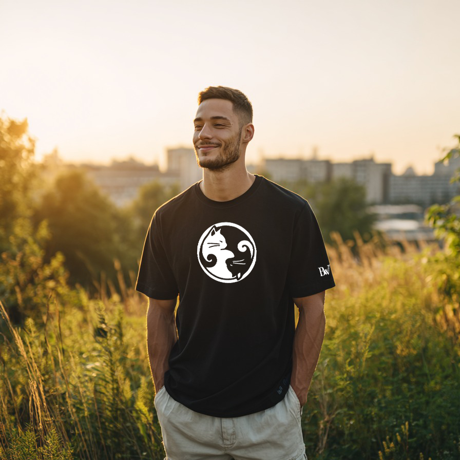 Playera BW "YING YANG MICHIS 028"