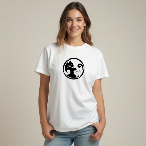 Playera BW "YING YANG MICHIS 028"