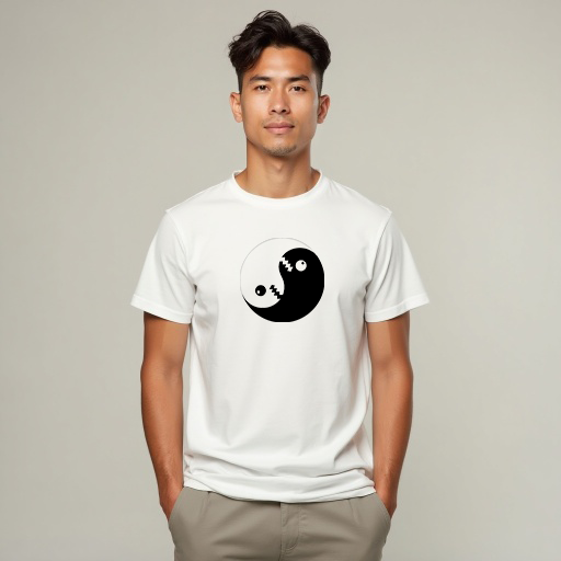 Playera BW "YING YANG MONSTRUITO 029"
